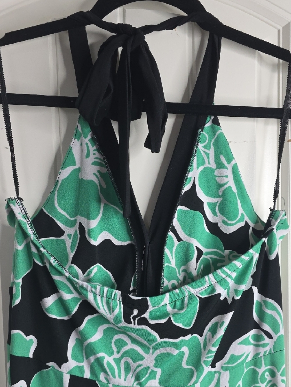 Enfocus Studio Black Maxi Dress with Mint Floral Print - Picture 6 of 6